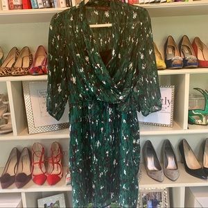 The Limited Abstract Green Dress